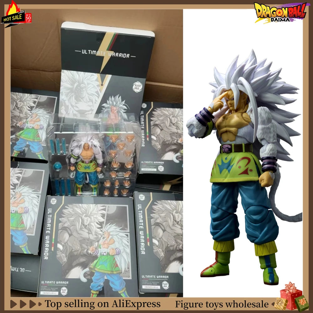 Spot Delivery Black Hole Toy Dragon Ball SHF SSJ5 Son Goku Sun Gohan White Hair Super Saiyan 5 Action Figure Toy Collection