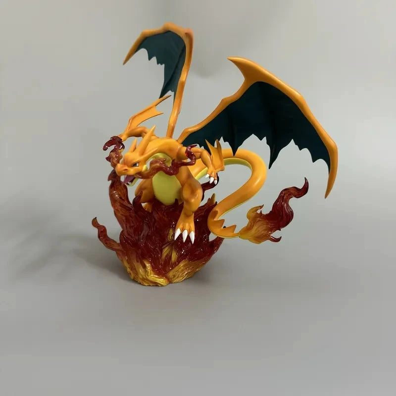 【New】 Anime Charizard Figures 20cm Can Emit Light Pvc Statue Model Desk Decoration Collection Kids Boys Birthday Gifts Toys