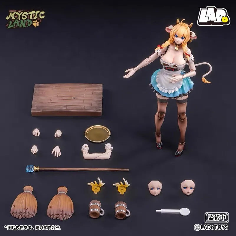 In Stock LADoTOYS ERA-003 Daisy Taurus Waitress Ver. Model Toys Collectible 1/12 Cow Beautiful Girl MYSTIC LAND Furry Fandom