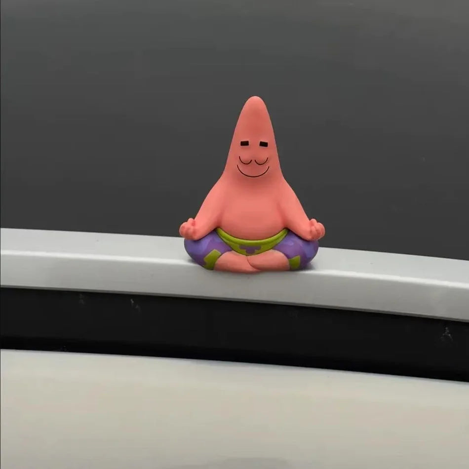 9CM SpongeBob SquarePants ‌Patrick Star‌ PVC Figurines Doll Funny Ornaments SpongeBob SquarePants Kids Car Toys Decor Toy