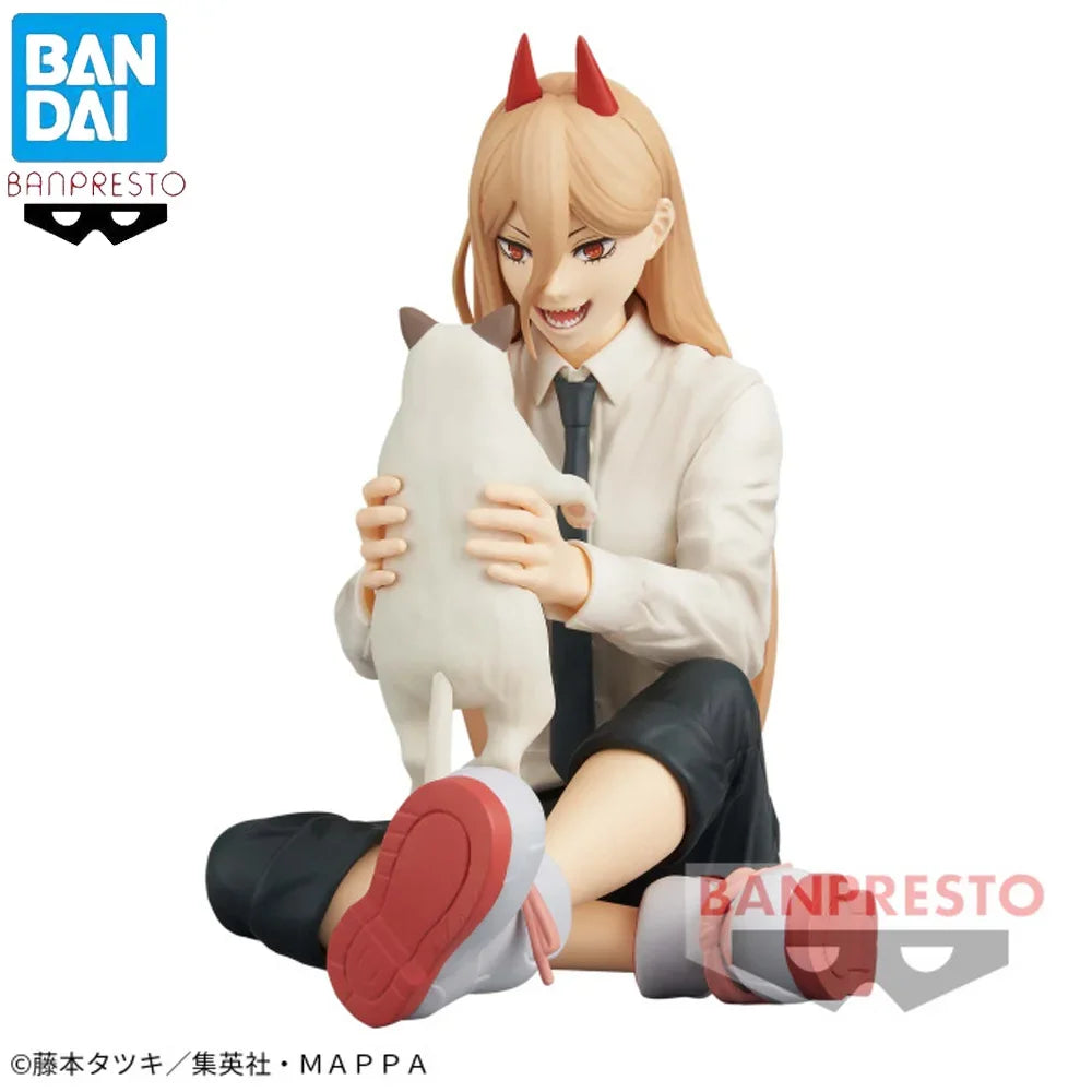 In Stock Original Banpresto Break Time Collection Chainsaw Man Power Kawaii Action Figure Anime Genuine Collectible Gift