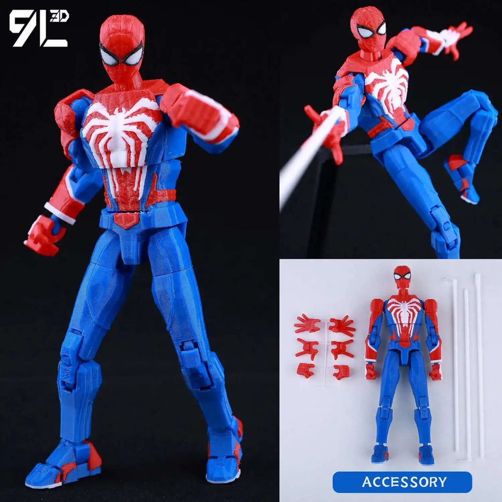 Фигурки на Venom Spider-Man Lucky13 Dummy13 - 3D принтиран манекен T13 с многочленен механизъм за промяна на формата, аниме, колекционерски играчки