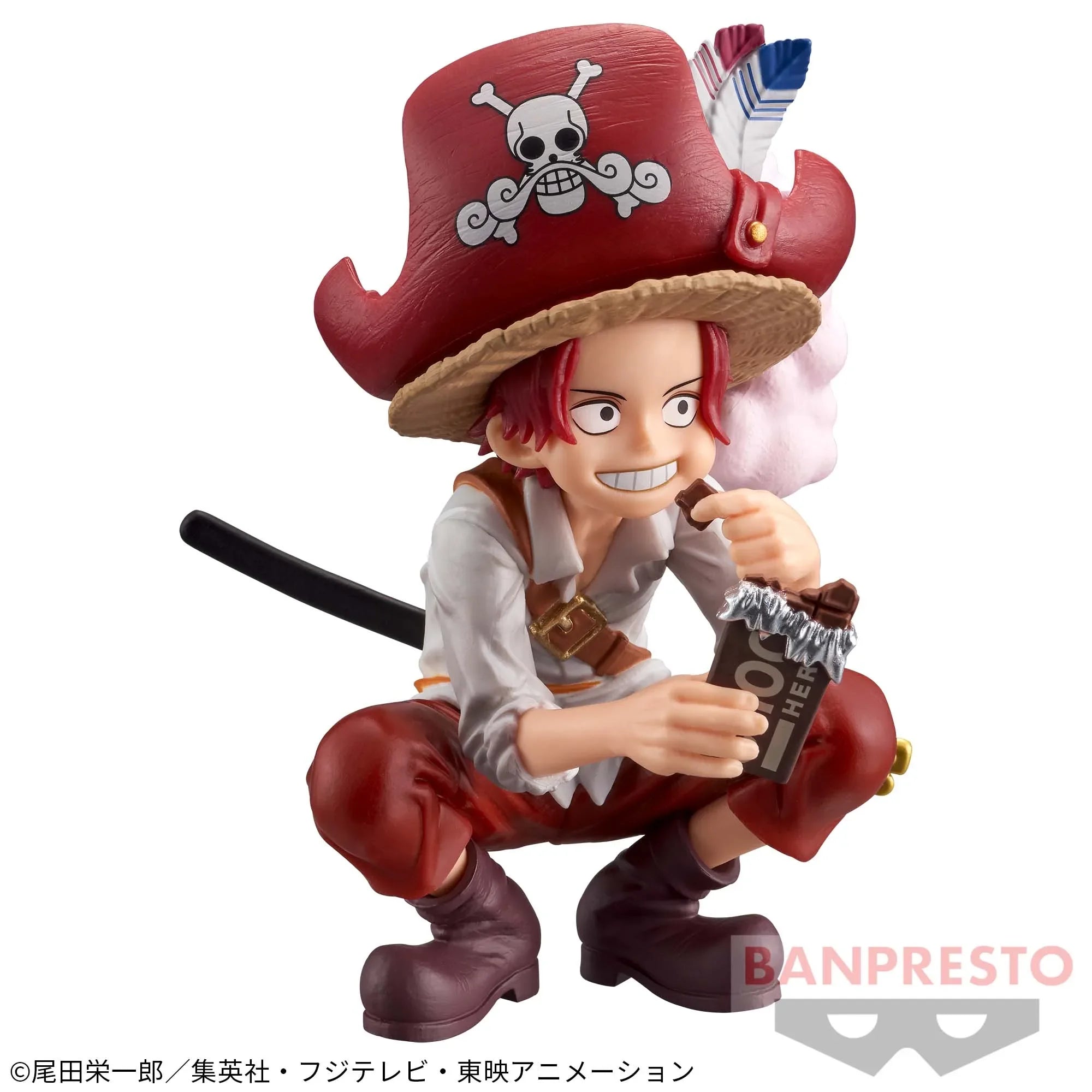 BANDAI Original Banpresto Shanks Buggy DXF One Piece Vol. 1-2 Die Kindheit des rothaarigen Shanks PVC-Actionfigur als Spielzeuggeschenk