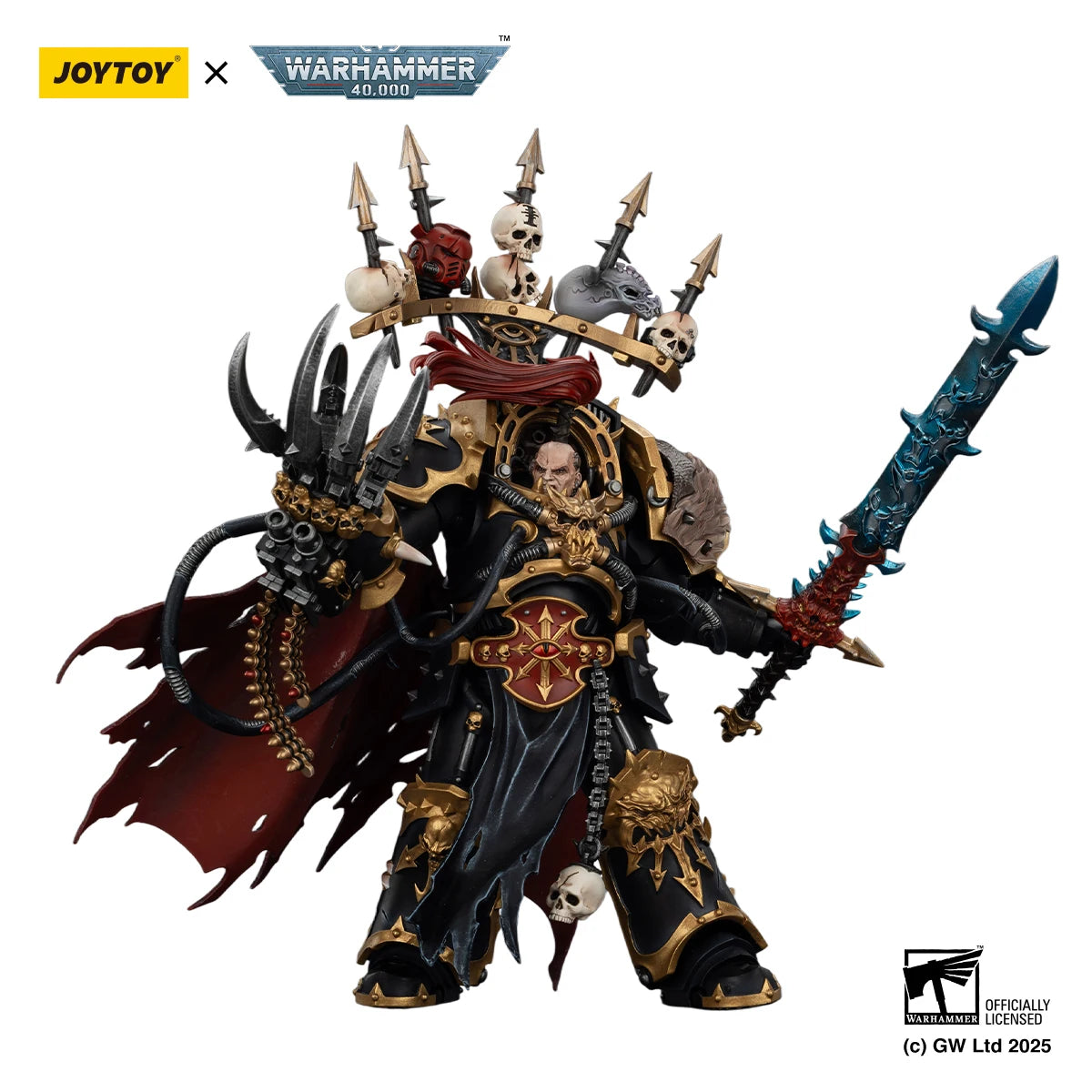 JOYTOY Warhammer 40k 1/18 Action Figures Black Legion Abaddon the Despoiler with Drach'nyen and the Talon of Horus