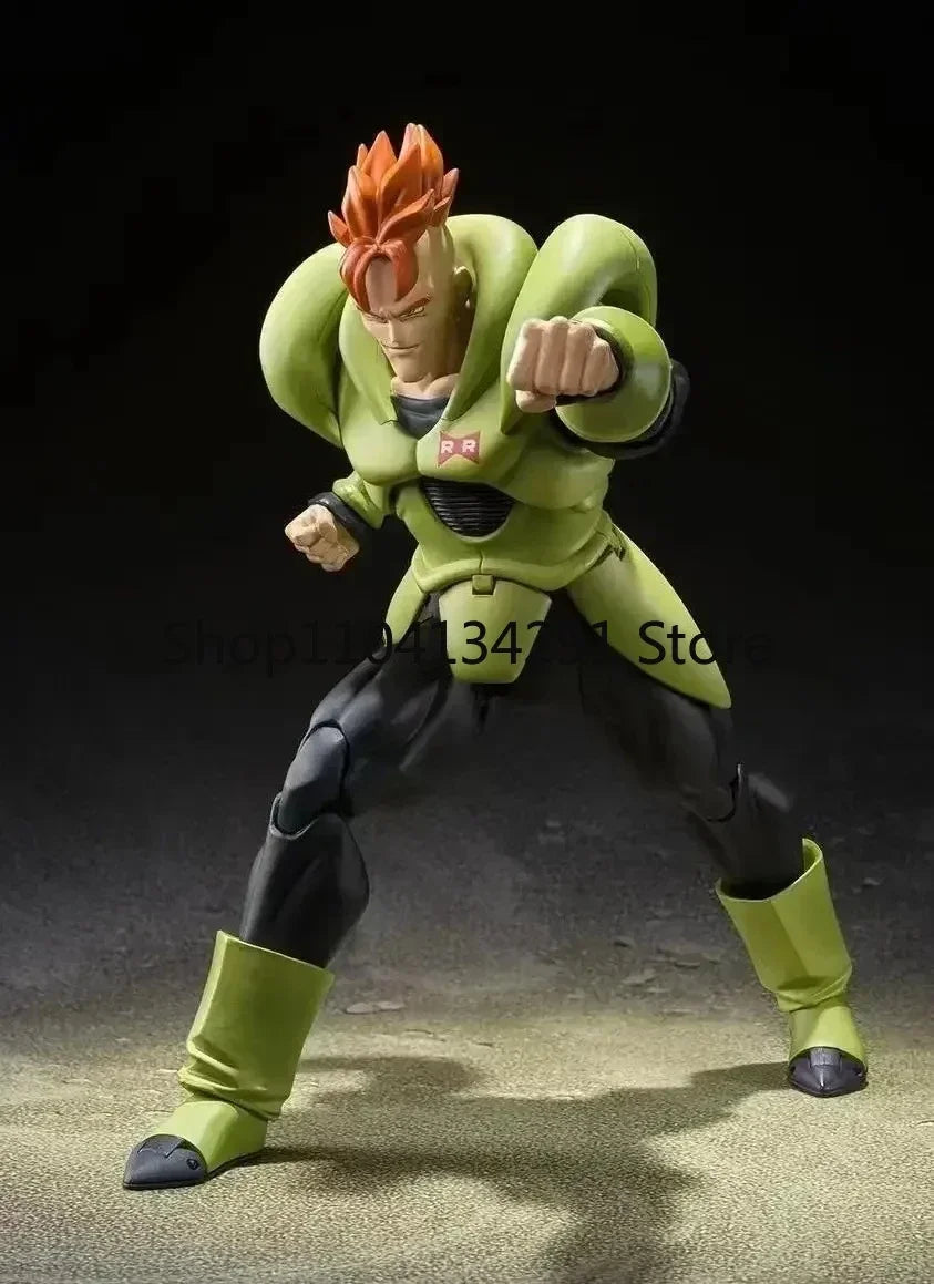 Original Bandai SHF Dragon Ball Android No. 16 SDCC Limited Edition CJ Convention Japan Figure Model Birthday Gift Toy