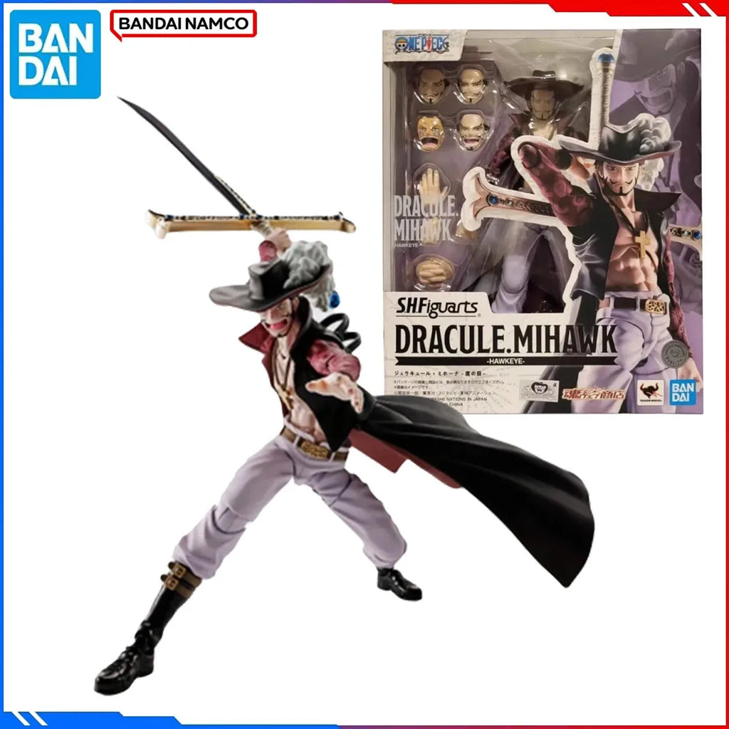 Bandai S.H.Figuarts (SHF) One Piece Model: Dracule Mihawk "Hawkeye" - Anime Action Figure Collectible Model for Toys & Gifts