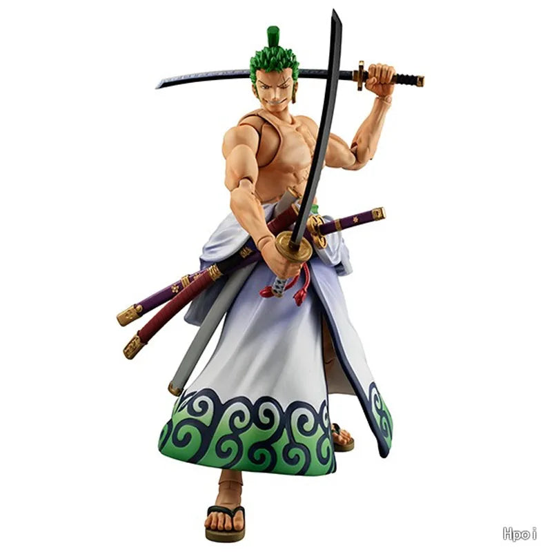 MegaHouse Original MODEL KIT Variable Action Heroes  ONE PIECE Roronoa Zoro  Anime Action Figure Model for Boys 190mm