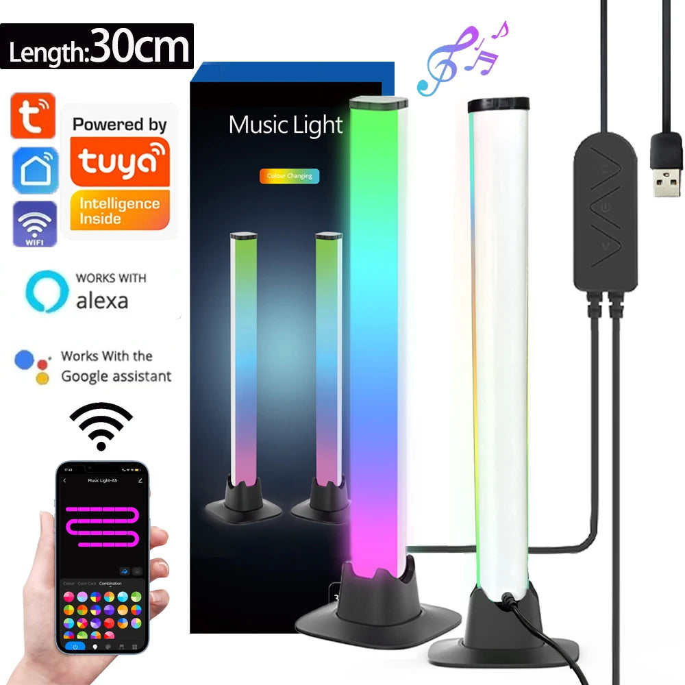 Desktop RGB Computer Monitor Light Bar Music Rhythm LED Holiday Atmosphere Decoration LIght E-sports TV Background Wall Lighting
