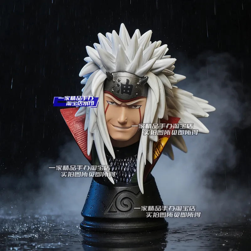 HY Studio Naruto Jiraiya “Ice” Version Statue with Magnetic Swappable Headsets, 16cm Anime Figure Collectible Model