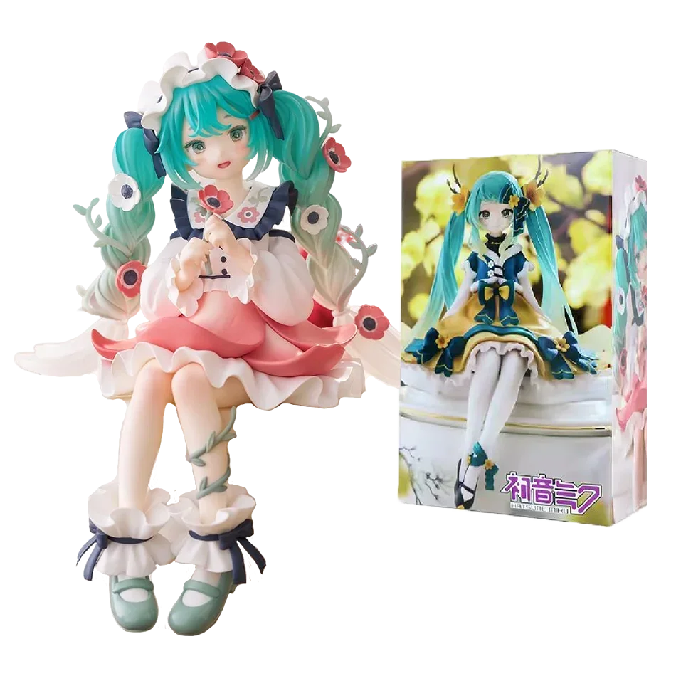 Anime Hatsune Miku Figure Toys Flower Fairy Collection MIKU Kawaii Cartoon PVC Action Figurine Model Dolls Birthdays Gifts Toys
