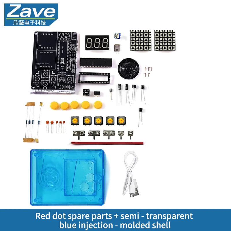 Pixel Game Console Making Kit: 51 Single - Chip Microcomputer Tetris Puzzle Game Electronic DIY Welding Practice