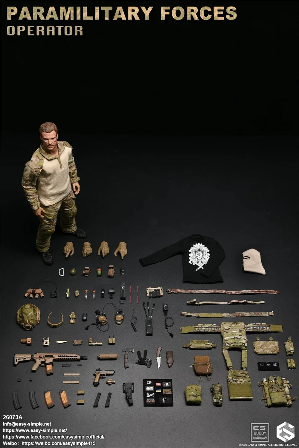 New Arrival 1/6 EASY&SIMPLE ES 26073A FOG Operation Unit Male Doll Full Set Toys Model About 12" Gift For Fans Collect