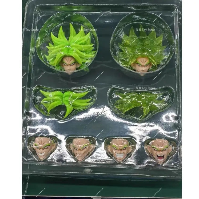 In Stock MP Model 03A 03B Dragon Ball Z SHF SSJ Broly Heads Kit Accessories Headsculpt Anime Action Figures Toys PVC Gift Models