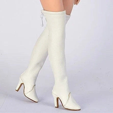 1/6 Scale Sexy Leather Fat Shoes Sandal Women Wedges High Heels Shoes Model for TBLeague Phicen S28A 29B S38A S39B S42 S43 Body