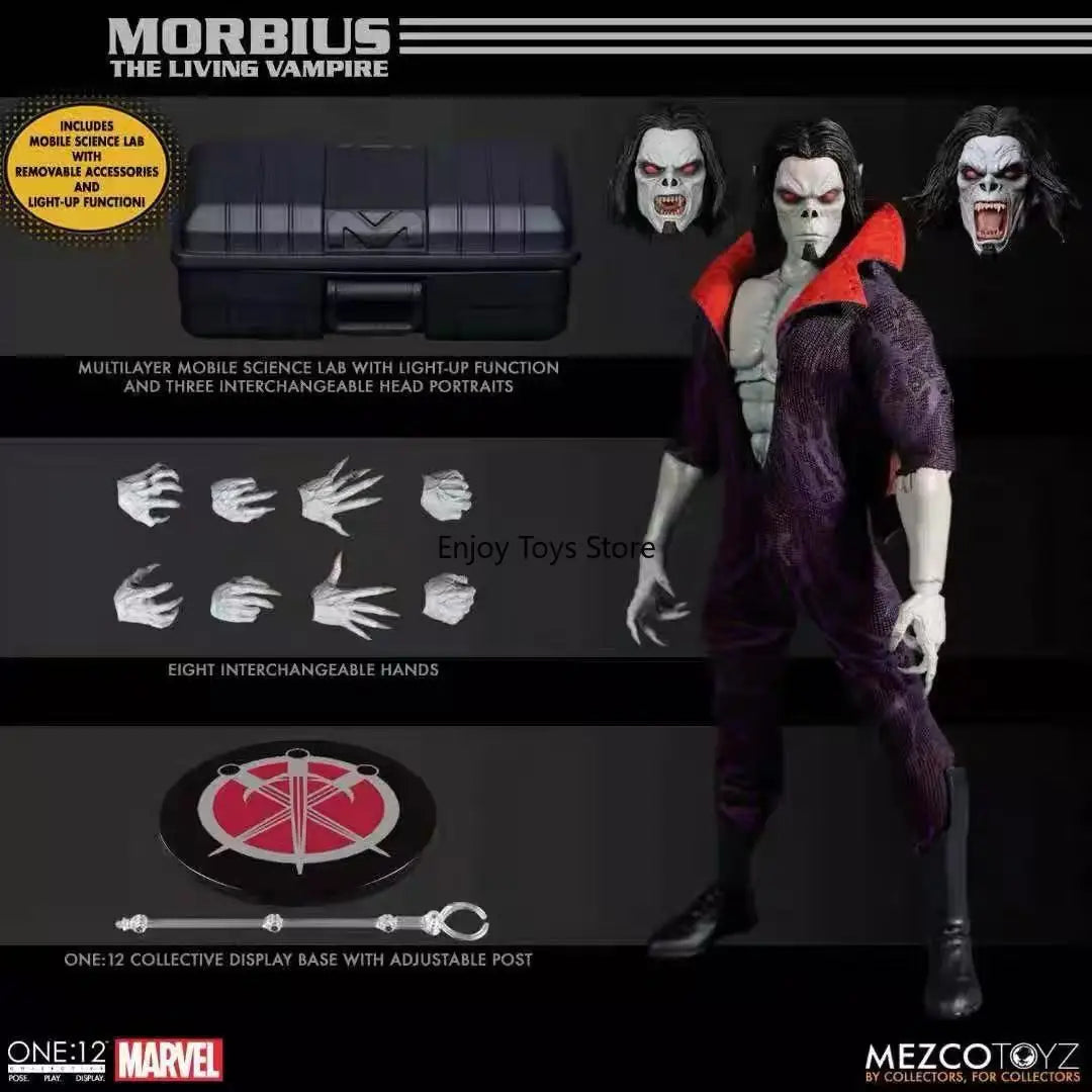 In-Stock | MEZCO 1:12 6-Inch Cloth-Outfitted Articulated Action Figure - Marvel: Morbius The Living Vampire