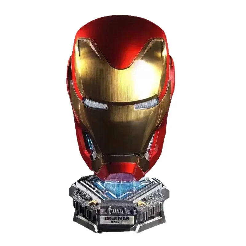 Mechahead Mk50 Jarvis Iron Man Marvel Helmet Luminous Voice Control Deformable Electric Opening Halloween Cos Mask Male XmasGift