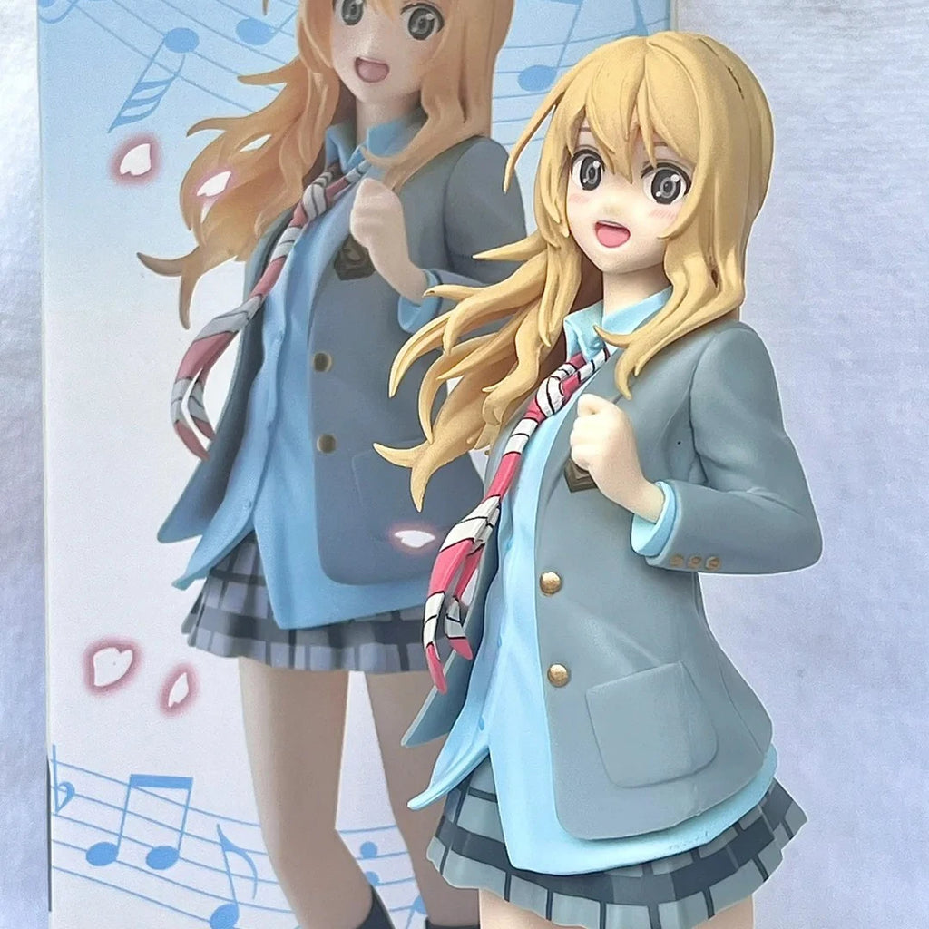 Your Lie in April Anime Kaori Miyazono Hand-Made School Uniform Action Figure Collectible Model Ornament for Figurine Toy Fans