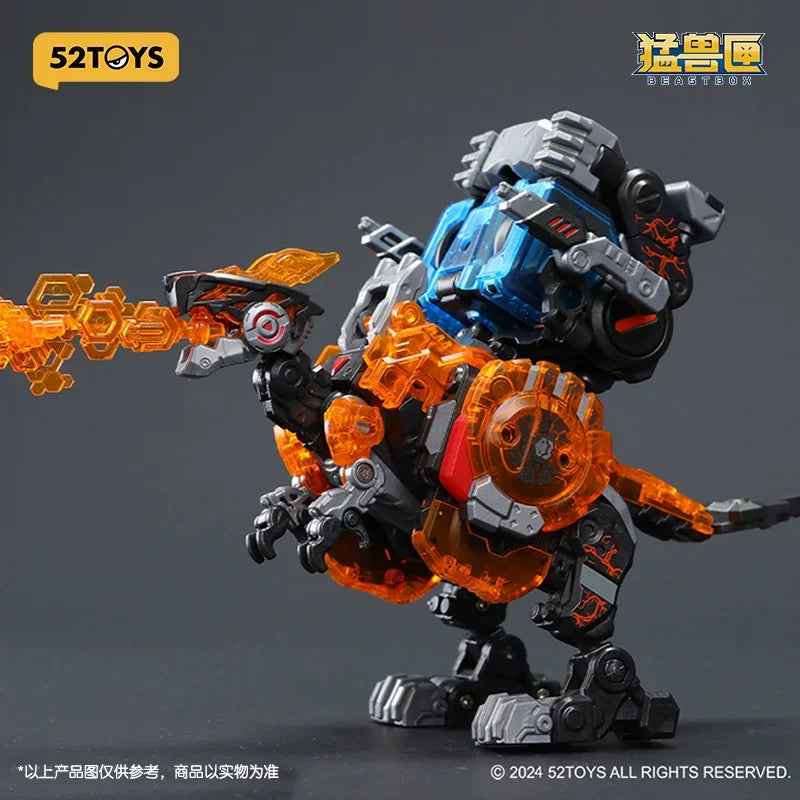 52toys Beast Box Series Dinosaur Transformation Toy Set - Flame Master & Ice Master Trendy Mech Model Action Figures Christmas