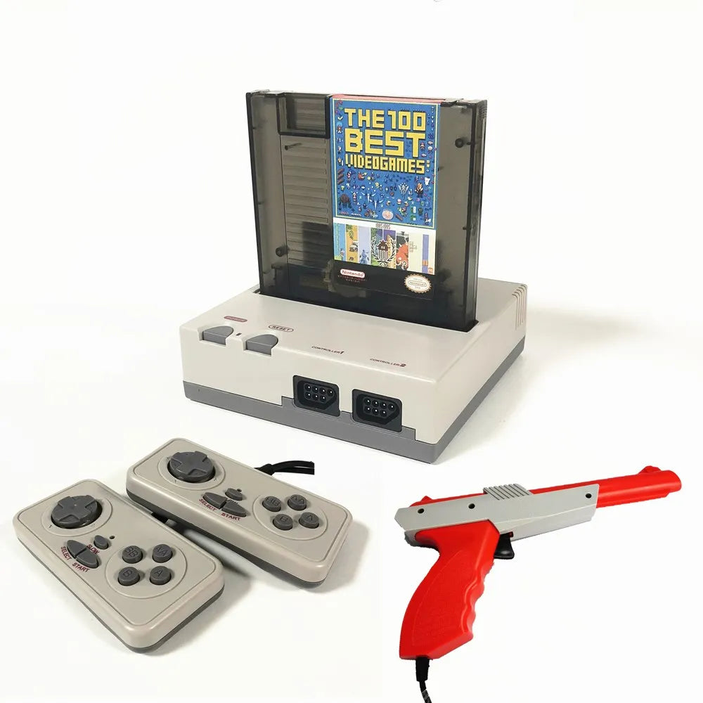 NES 8Bit Classic Edition Gaming Console for 72Pin Game Cartridge With Lightgun Gamepad