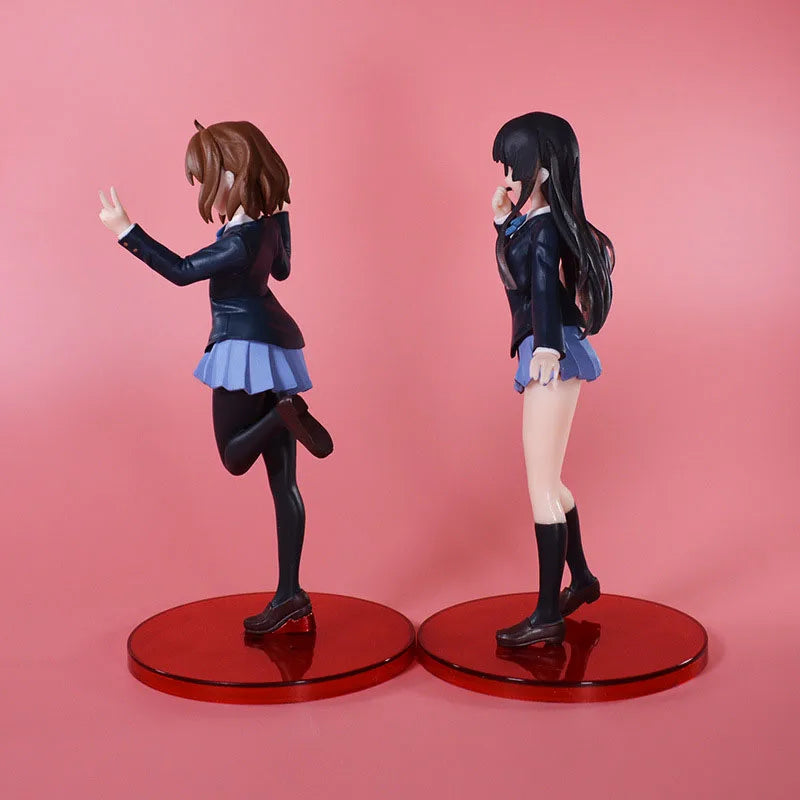 20 см K-ON！, K-ON！ Аниме фигурки Хирасава Юи Акияма Мио Униформи Красиво момиче Каваи екшън фигурка PVC модел кукла играчки подарък