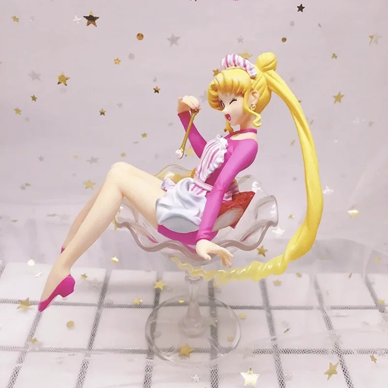 New Arrival 12cm Sailor Moon Anime Figures Doll Tsukino Usagi Action Figurine Pvc Kawaii Model Collection Toy Cute Birthday Gift