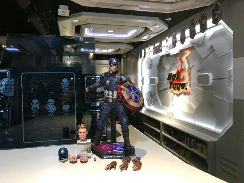 In Stock Original Hot Toys  Endgame Captain America Steve Rogers 1/6 Anime Action Figure Collection Model Toys