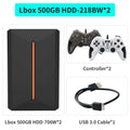 Launchbox 500GB External Game Hard Drive Retro Game Console for PS4/PS3/PS2/PS1/Wii/Wiiu/N64 with 3700+ Games for WIN PC/Laptop