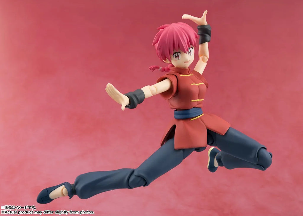 Original BANDAI Anime Ranma 1/2 Saotome Ranma S.H.Figuarts Ranma Nibun-no-Ichi Action Figure Toys PVC Model Collection Doll