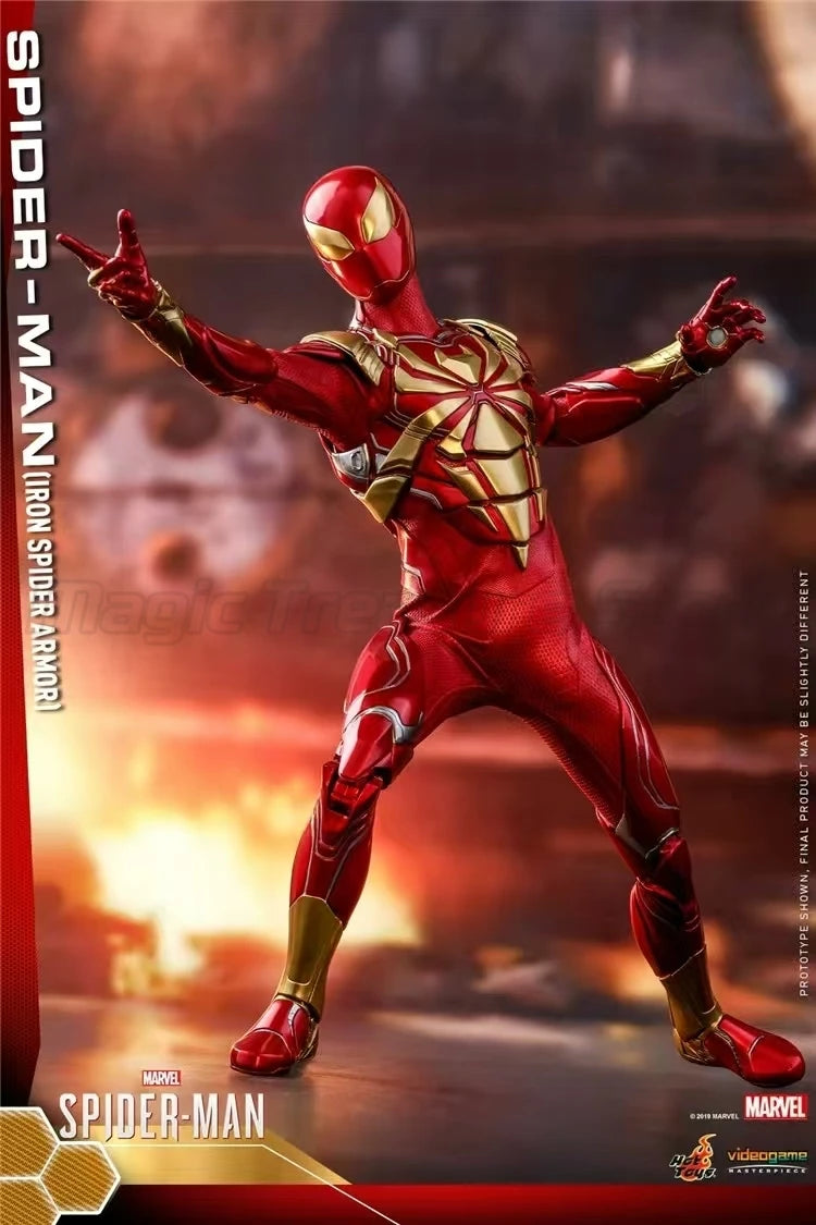 【MT】Hot Toys VGM38 Marvel Spider-Man Steel Armored Clothes Edition 1/6 Anime Figure Toys Collection