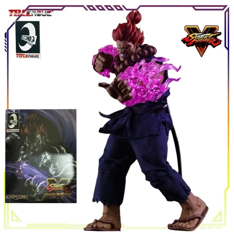 ICONIQ STUDIOS Street Fighter Action Figure - 1/6 Scale Articulated Collectible Figure for Boys - Ryu Akuma Ken Battle Edition