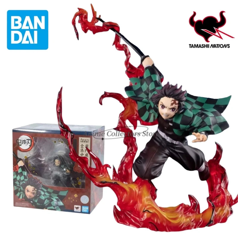 In Stock BANDAI Original Figuarts ZERO Demon Slayer Kamado Tanjirou Nezuko Anime Figures Birthday Present The Best Gifts for Kid