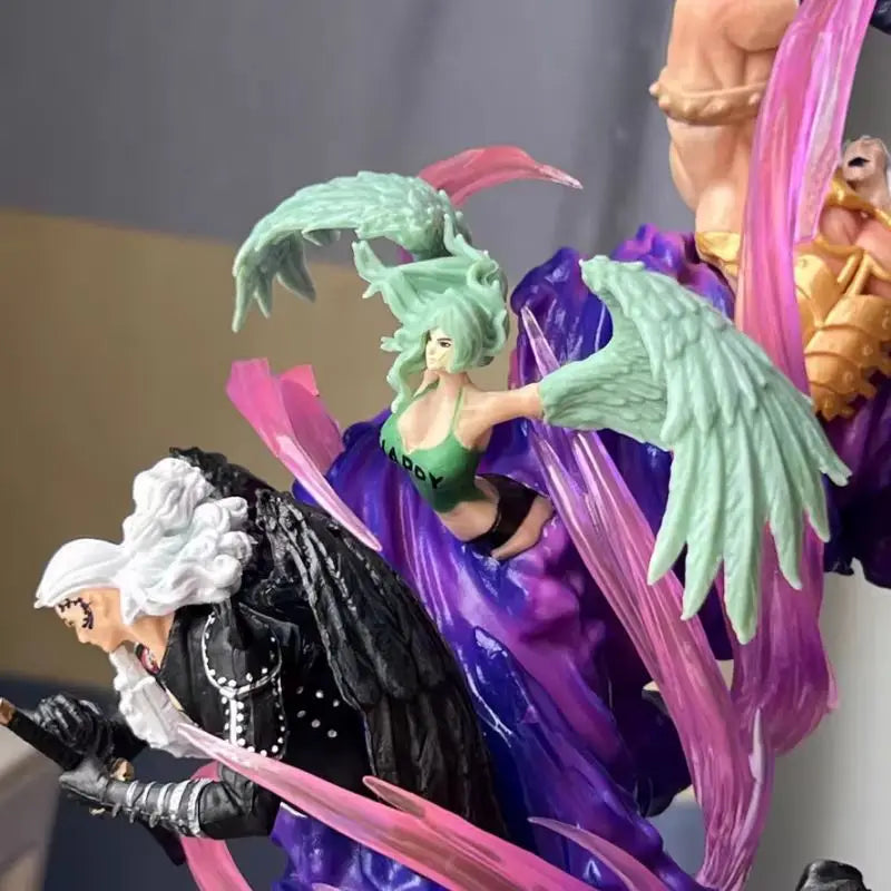 24cm One Piece Anime Figures Zoro Gk Figurine Onigashima King Of Hell Action Figure Pvc Statue Model Decoration Gift Toys