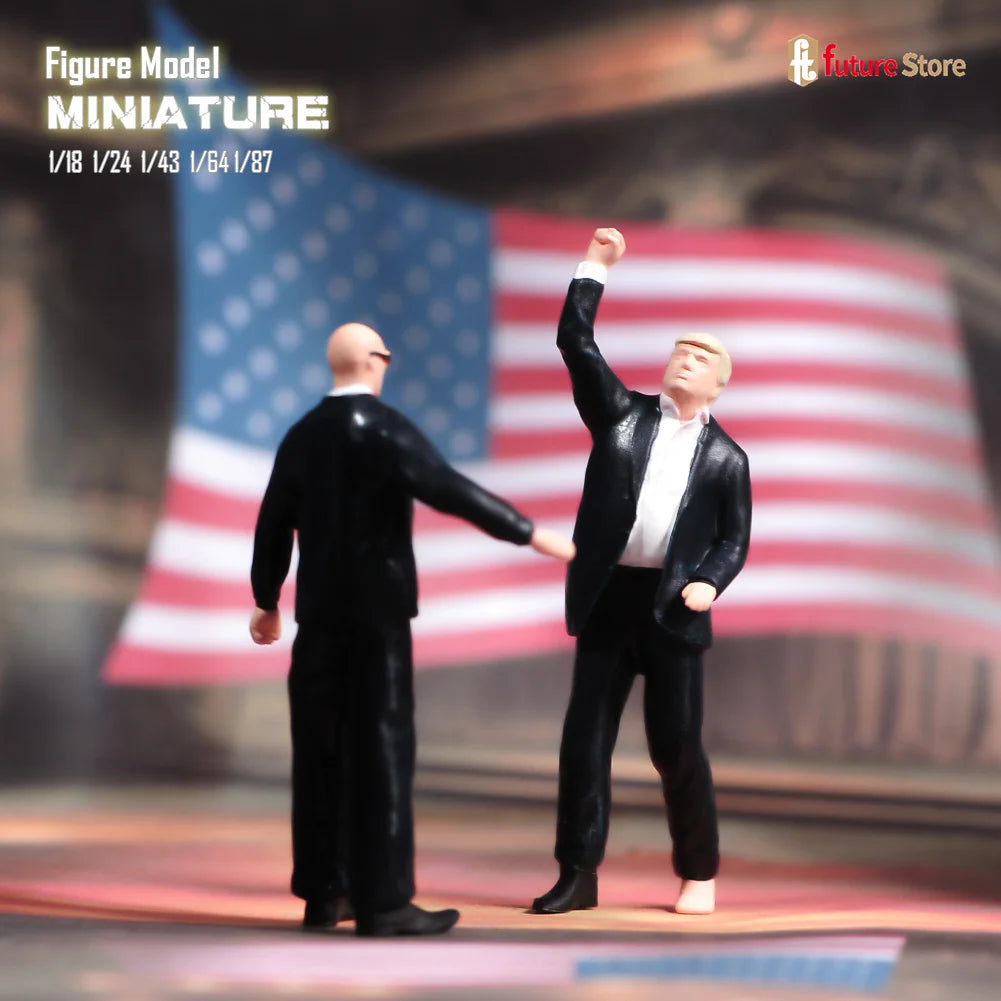 In Stock 1/87 1/64 1/43 1/24 1/18 Male President Bodyguard Miniature Figure Mini Diorama Resin Model Street Scene Prop Toy