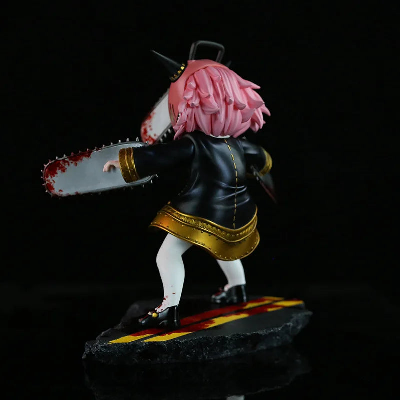 SPY×FAMILY Anya Forger as Chainsaw Man Anime Action Figure Toys 18CM
