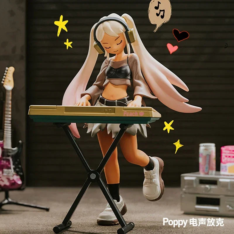 POP MART Peach Riot Rise Up Series Blind Box Toys Kawaii Anime Action Figure Surprise Desktop Ornaments Collection Dolls Gift