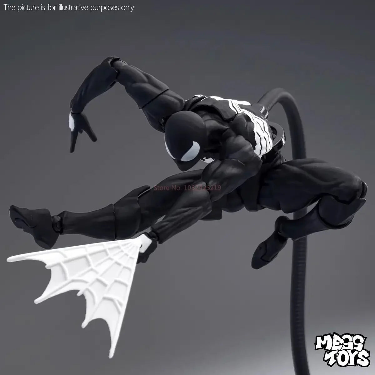 Hot Mess Toys Black Spiderman Action Figure Anime Spider Red Black Suit Neighbor Symbiote Scarlet Spider Cc Toys Birthday Gifts