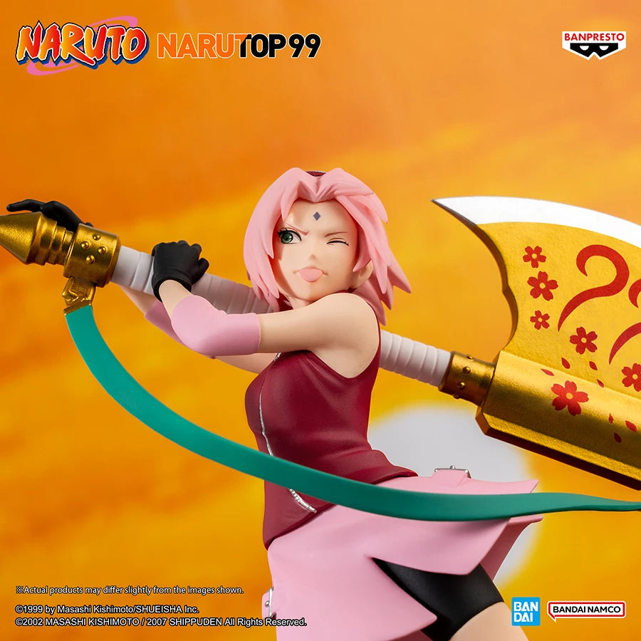 Original Banpresto Anime Naruto Figurines Naruto99 Haruno Sakura PVC Action Figures Brinquedos Collectible Model Figurals Toys