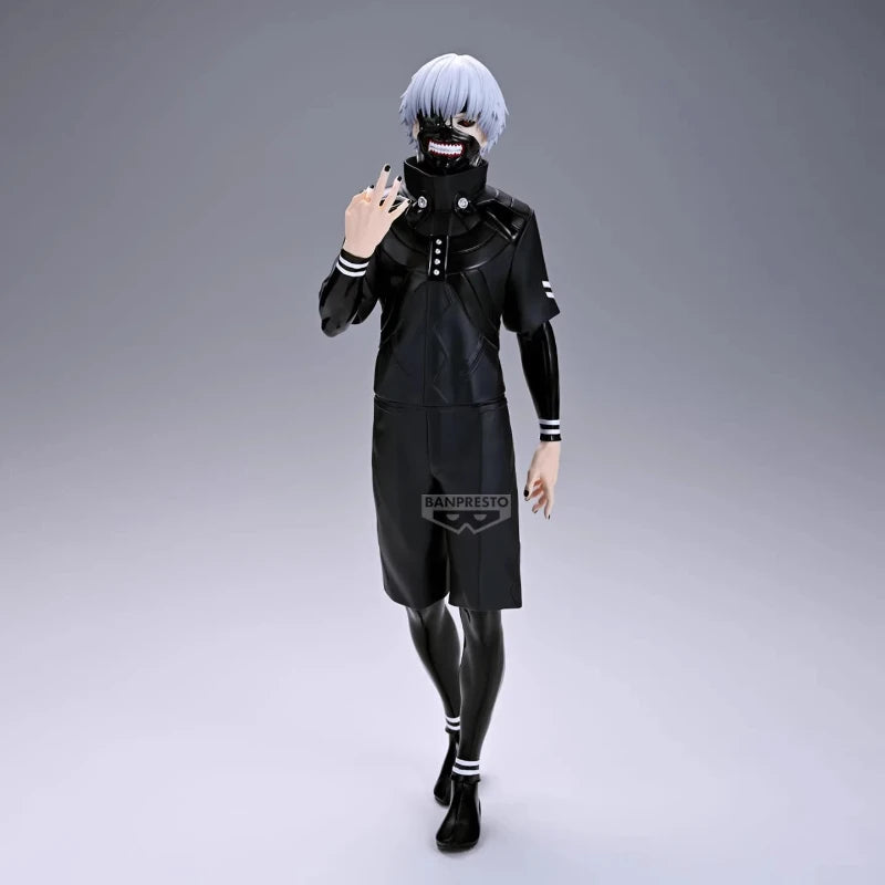 27cm Tokyo Ghoul Grandista Ken Kaneki Action Figure Mask White Hair Model Anime Statue Ornament Collect Toy PC Case Decor Gifts