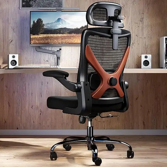 Ergonomischer Bürostuhl – X-förmiger Computer-Schreibtischstuhl, bequem, Gaming-Stuhl, Bürostuhl mit Lendenwirbelstütze, Netz-Bürostühle
