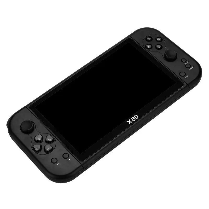 Retro X80 Handheld-Spielautomat, 7 Zoll, PSP-Handheld-Karte, HD-Großbildschirm, GBA, klassische Arcade, tragbar, 20.000 integrierte Spiele.
