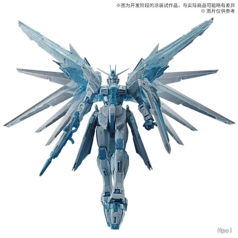 In Stock Genuine Bandai Gundam Model Kit MG 1/100 Freedom Gundam 2.0 Clear Blue Anime Action Figure Collection Assembly Model