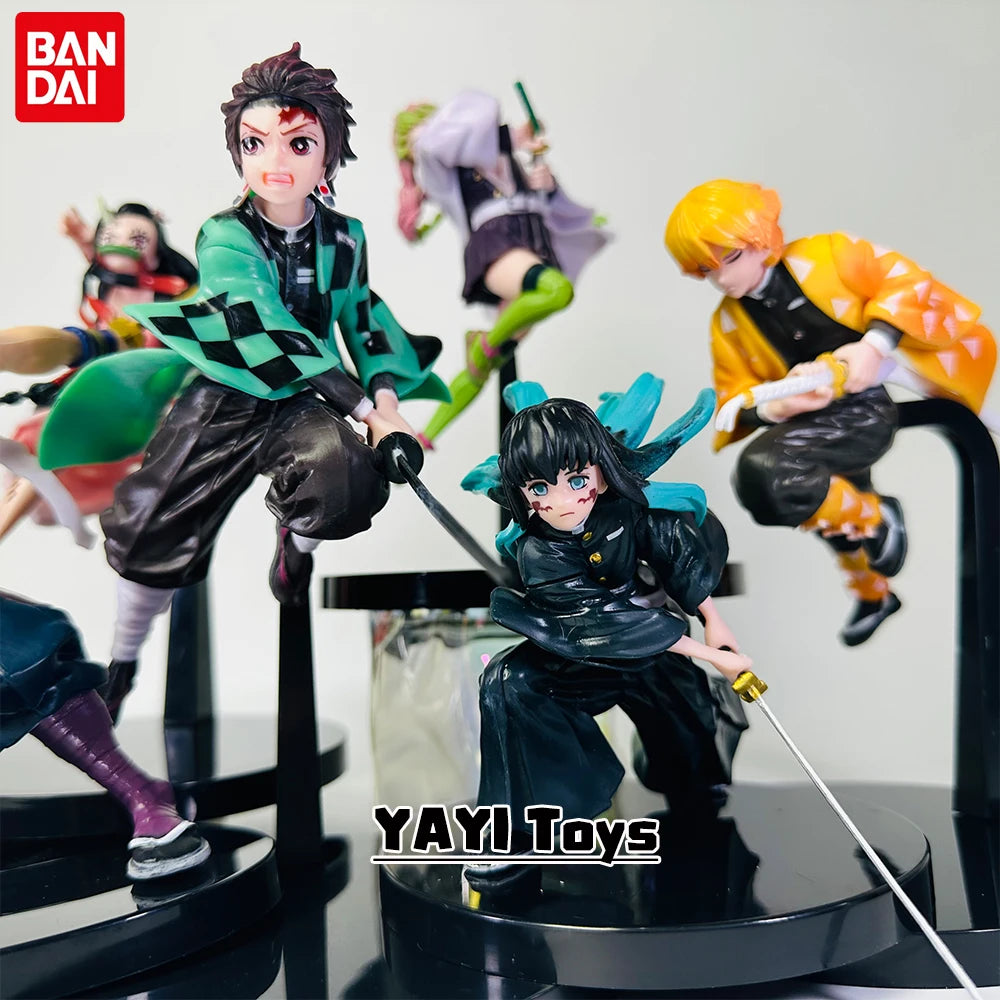 Hot Anime Demon Slayer Figure Tanjirou Agatsuma Zenitsu Kyoujurou Anime Model Action Figure PVC collection Toy for Kids Gift