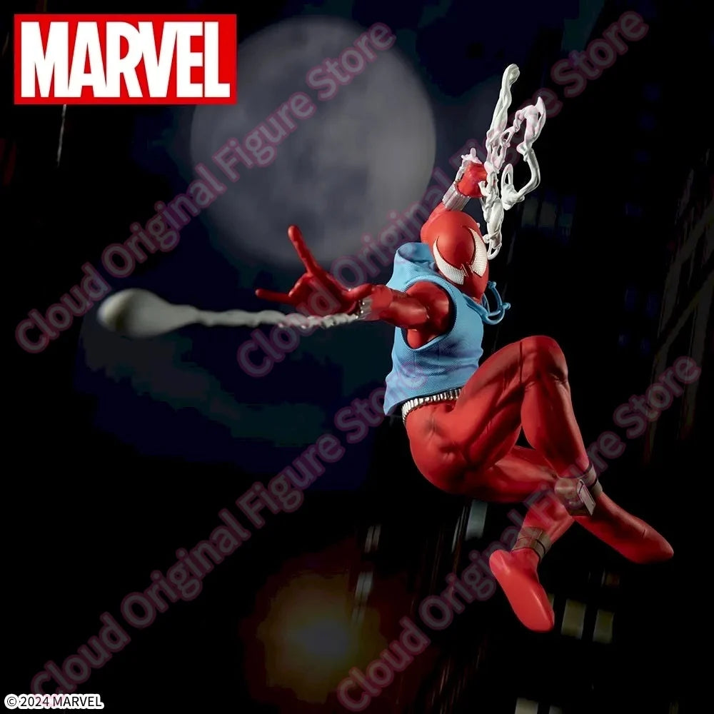 In Stock 100% Original SEGA ACT CUT SCARLET SPIDER SPIDER-MAN Decoration Figure Action PVC 18cm Model Collection Hobby