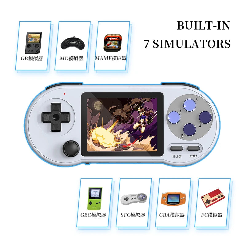 SF2000 handheld game console Mini Portable Game Console Built-in 6000 Games Retro Game Support AV Output