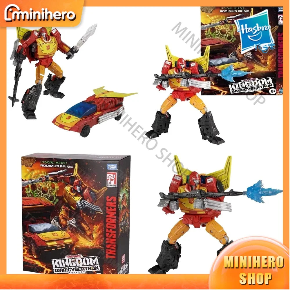 In Stock Original Hasbro Transformers War for Cybertron Kingdom WFC-K29 Rodimus Prime Commander Class Super Action Figure
