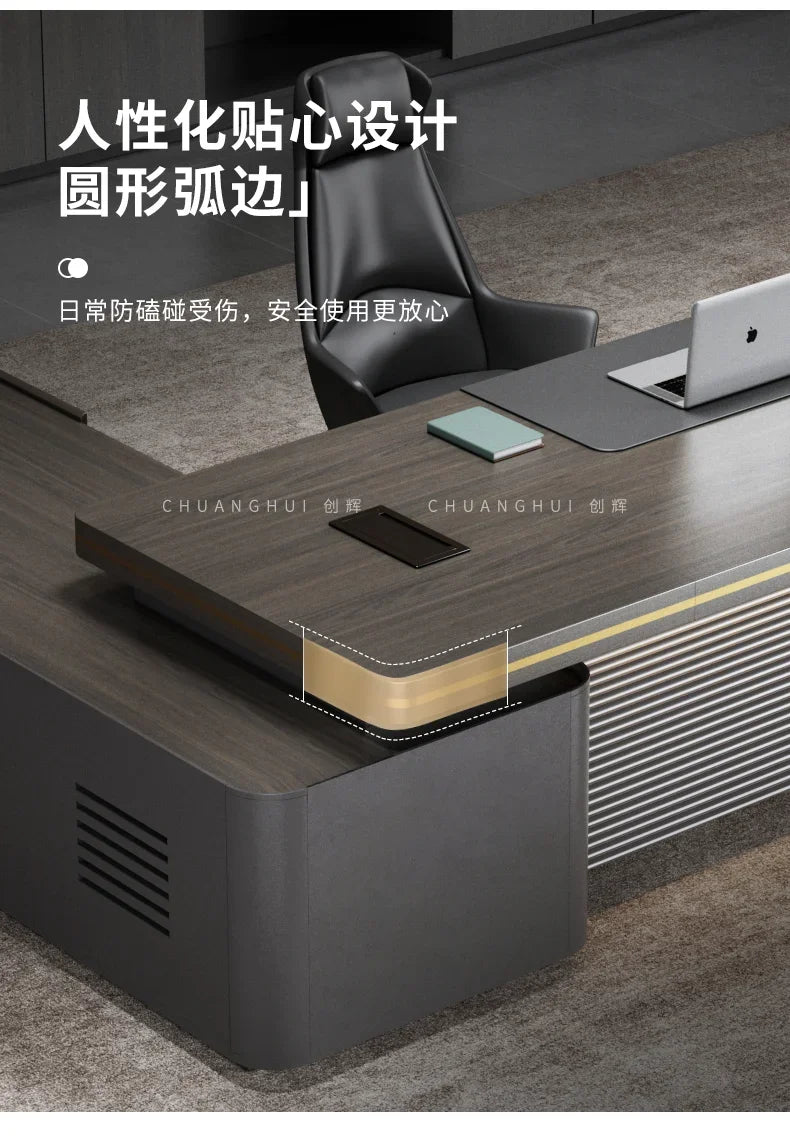 L Reception Office Table Adjustable Executive Work Pc Writing Desk Study Modern Mesa Escritorio Desk Accessories Furniture