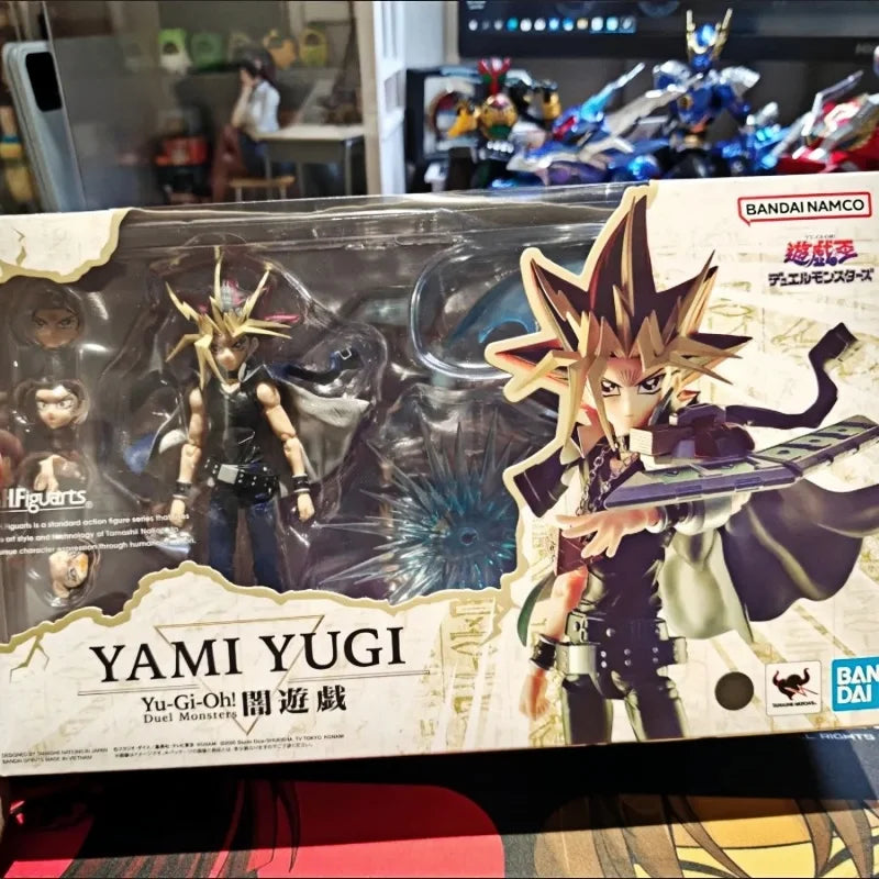 In Stock Genuine Bandai Yu Gi Oh  Duel Monsters Model Kit SHF Yami Yugi Anime Action Figure  Collection Toys Gifts Finished Mode