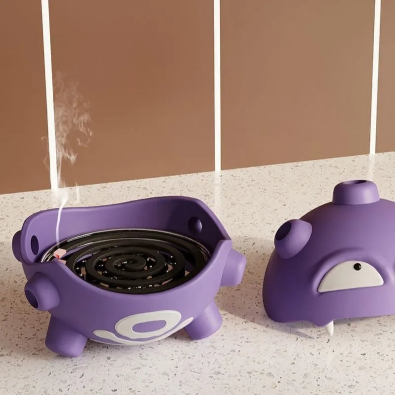 Cartoon Pokemon Weezing Mosquito Coil Tray Anime Indoor Incense Holders Bedroom Figures Desktop Car Decoration Storage Toys Gift