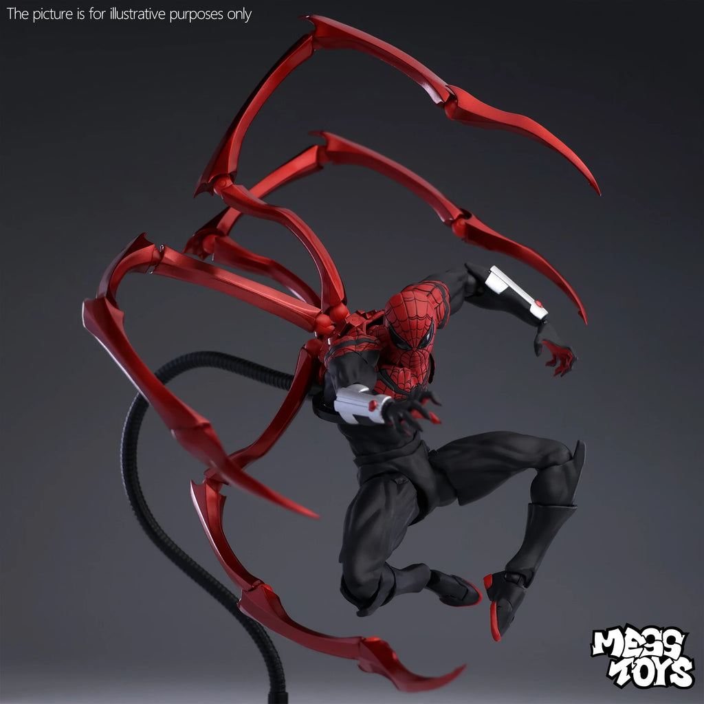 in stock Hot MessToys SpiderMan Figure Ct Toys Black Red Spider Man Mess Toys Anime Action Figure Figurine Collectible Model