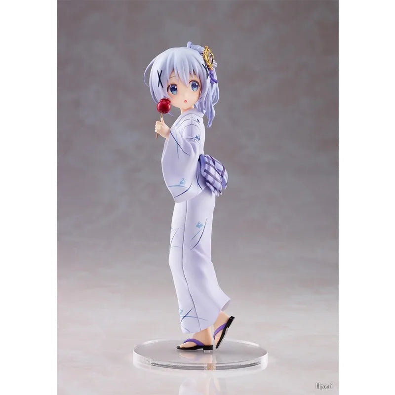 In Stock Original PLUM Is The Order A Rabbit Kafuu Chino BLOOM Summer Festival Ver 1/7 22cm PVC Anime Figure Toy Gift Ornament